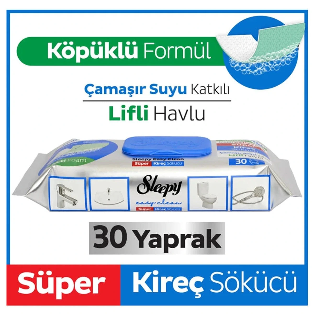 SLEEPY Kireç Sökücü Yüzey Temizlik Havlusu 30'lu — Fotoğraf 2
